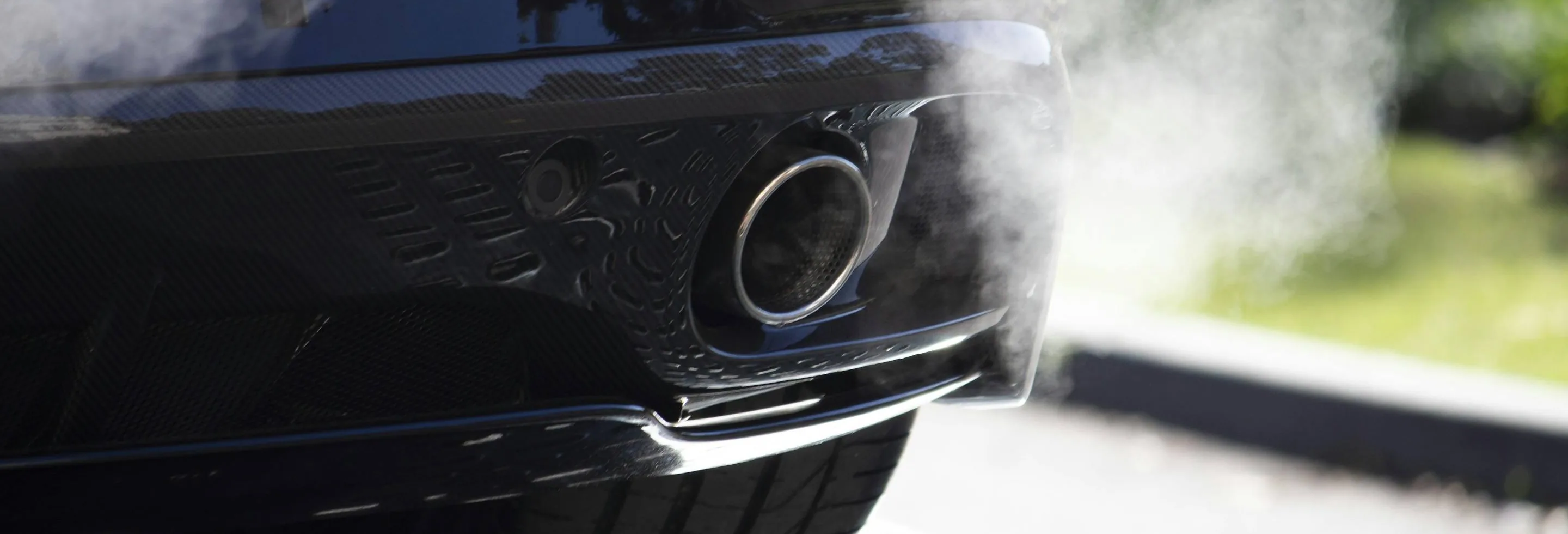 exhaust emissions or an MOT check under way, wide